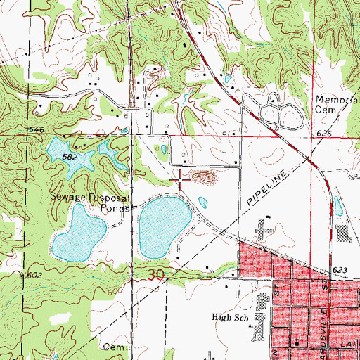 Topographic Map of Mine Number 14, IL