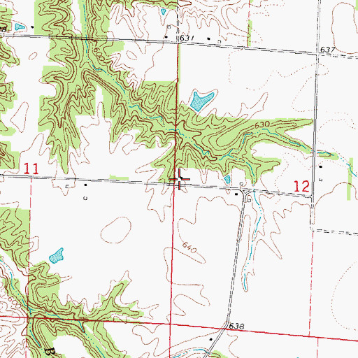 Topographic Map of Pleasant Grove School (historical), IL