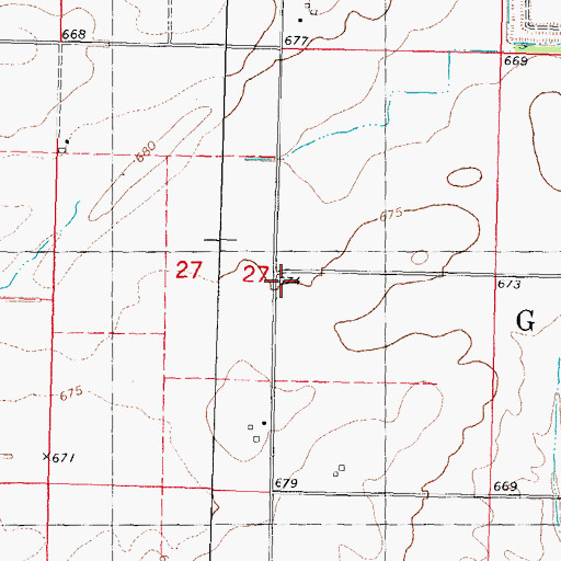 Topographic Map of Prairiedale School (historical), IL