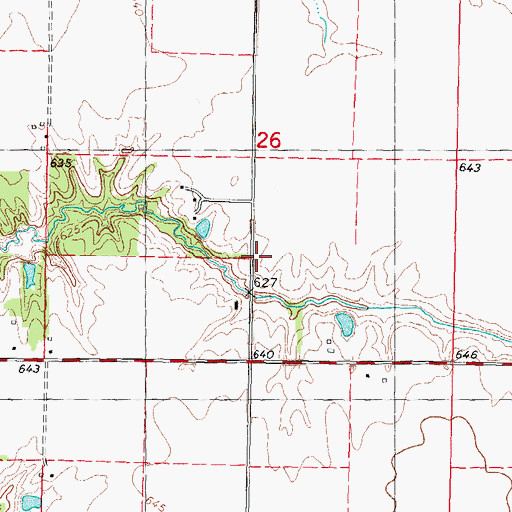 Topographic Map of Shaw Point School (historical), IL