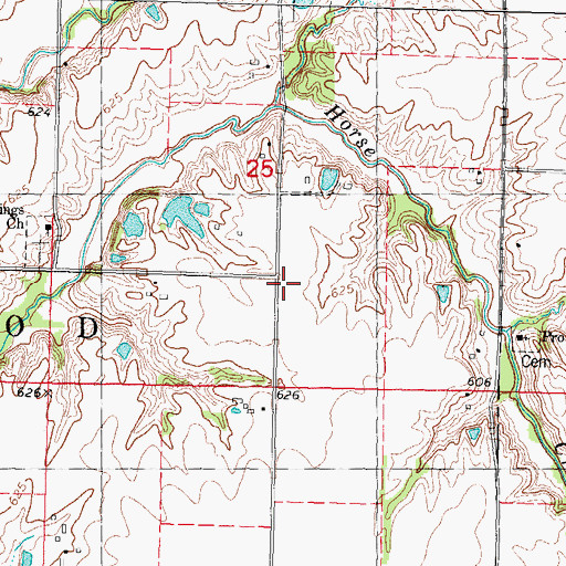 Topographic Map of Shiloh School (historical), IL
