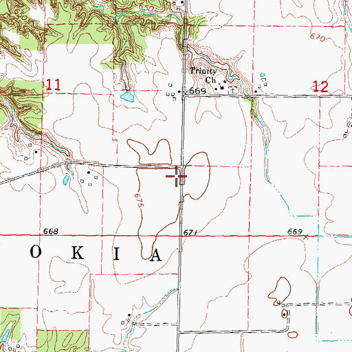 Topographic Map of Sunnyside School (historical), IL