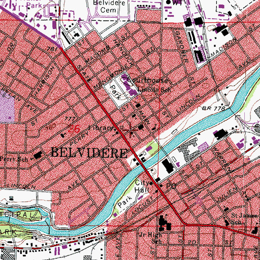 Topographic Map of Mission Covenant Church, IL