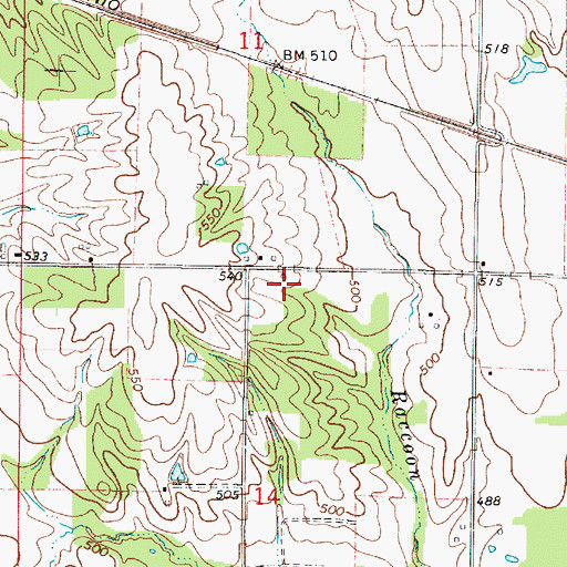 Topographic Map of Clark School (historical), IL