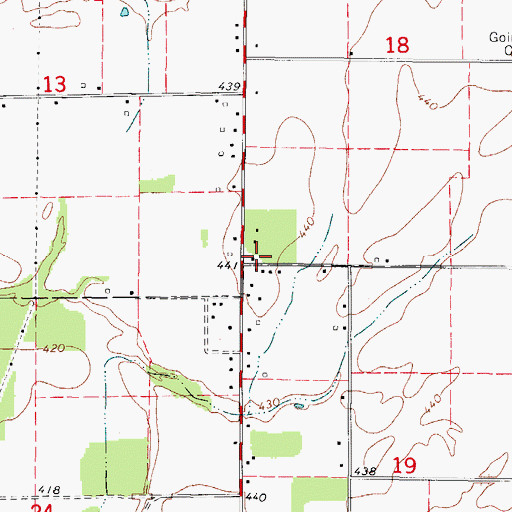 Topographic Map of Fairview School (historical), IL