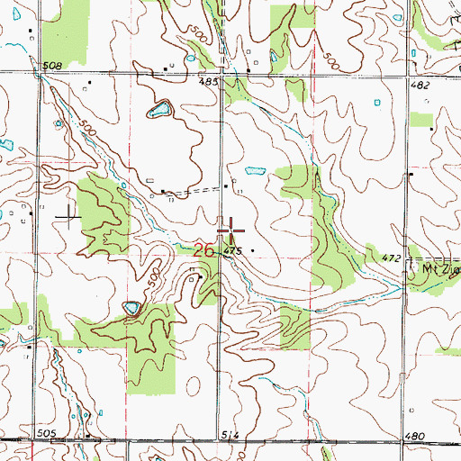 Topographic Map of Franklin School (historical), IL