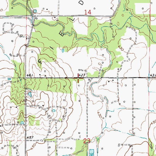 Topographic Map of Fremont School (historical), IL