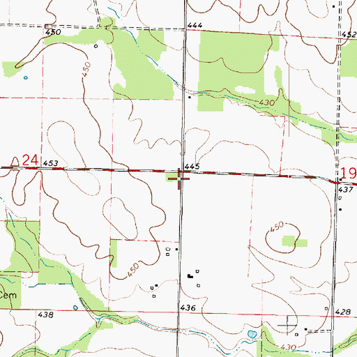 Topographic Map of Frogeye School (historical), IL