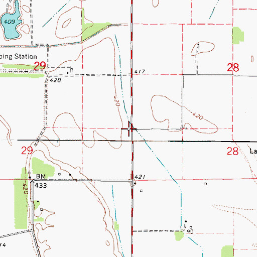 Topographic Map of Gadd School (historical), IL