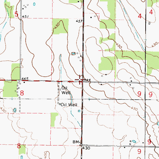 Topographic Map of Grant School (historical), IL