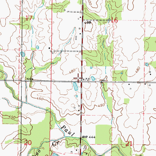 Topographic Map of Hazledale School (historical), IL