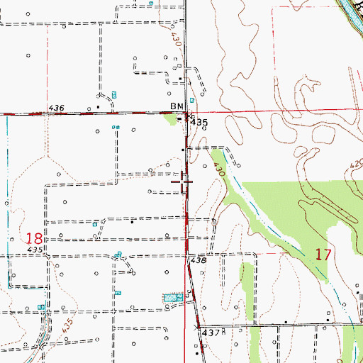 Topographic Map of Island School (historical), IL