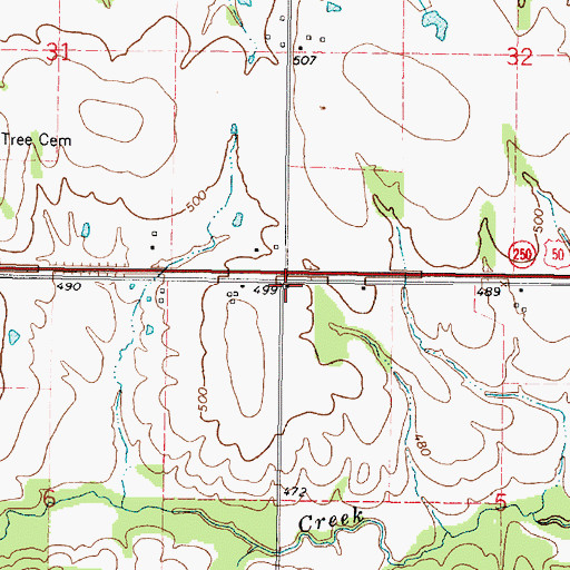 Topographic Map of Lafayette School (historical), IL
