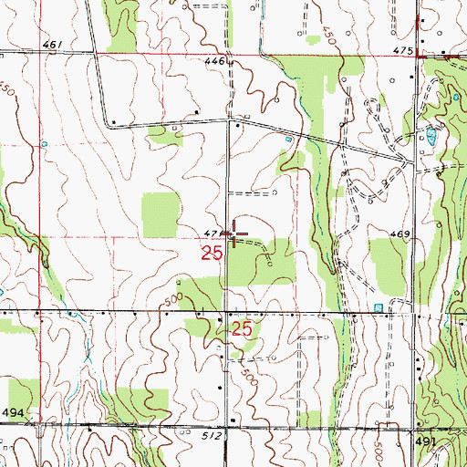 Topographic Map of Pinhook School (historical), IL