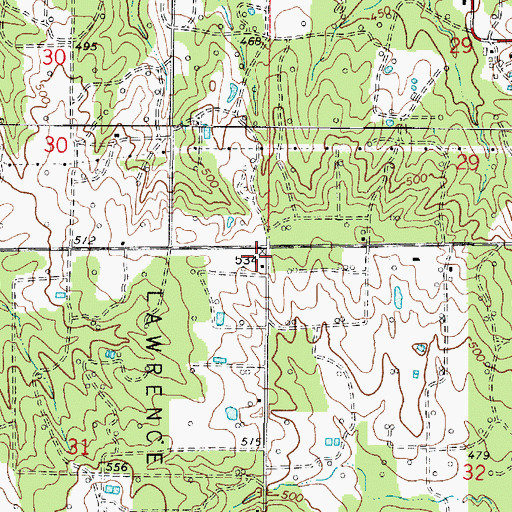 Topographic Map of Pinhook School (historical), IL
