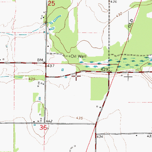 Topographic Map of Pleasant Ridge School (historical), IL
