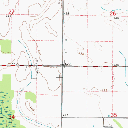 Topographic Map of Rich Valley School (historical), IL