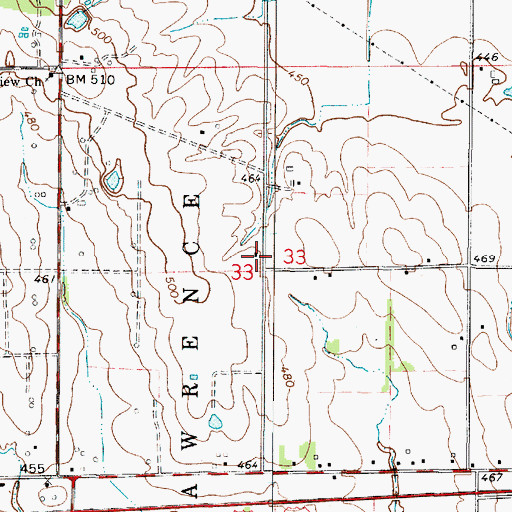 Topographic Map of Seymour School (historical), IL