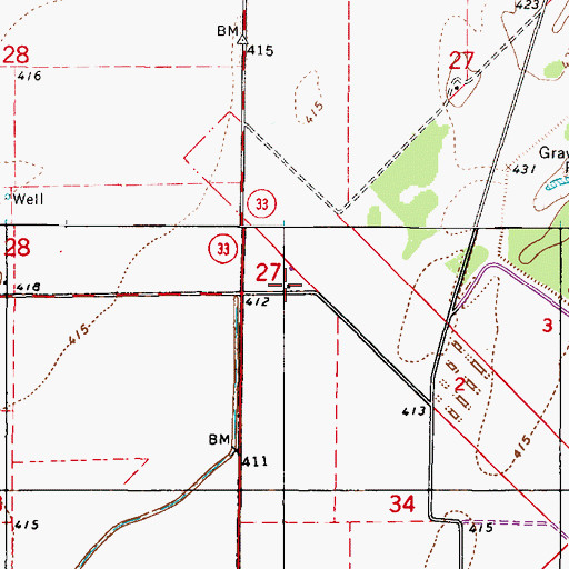 Topographic Map of Shiloh School (historical), IL