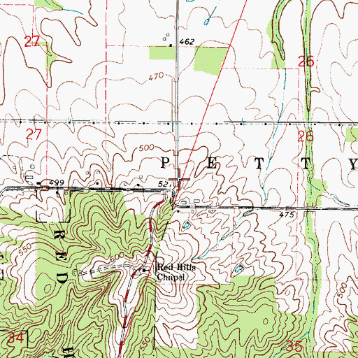 Topographic Map of Spring Hill School (historical), IL