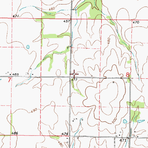 Topographic Map of Union School (historical), IL