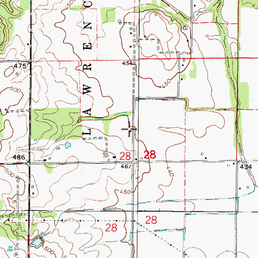 Topographic Map of Valley School (historical), IL