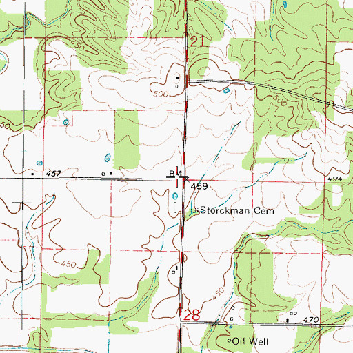 Topographic Map of White School (historical), IL