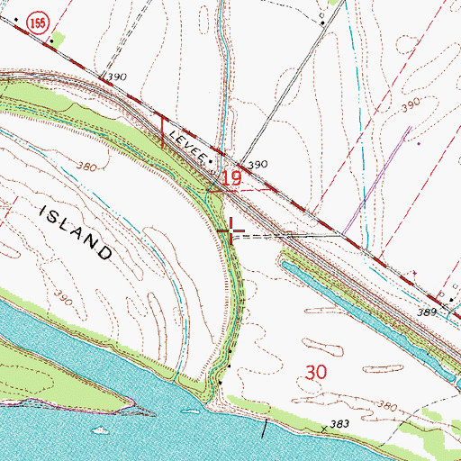 Topographic Map of Brickey School (historical), IL
