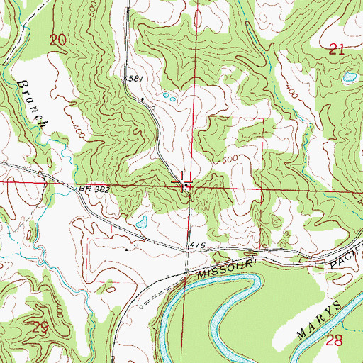 Topographic Map of Clore School (historical), IL