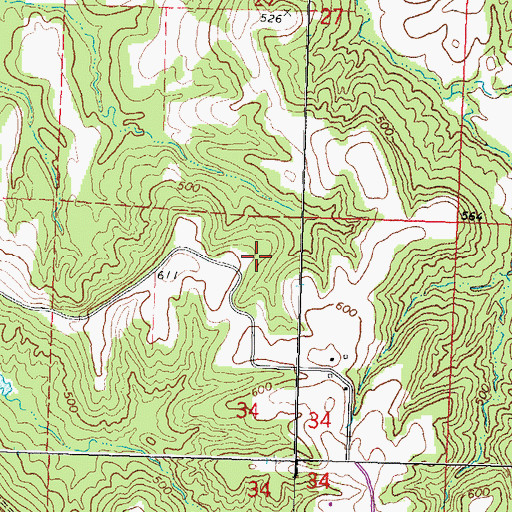 Topographic Map of Elm Grove School (historical), IL