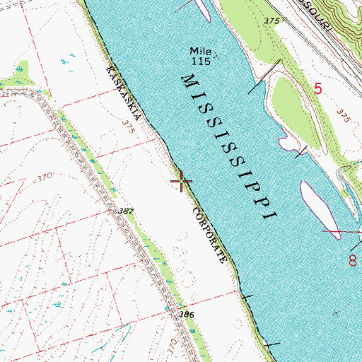 Topographic Map of Farmers Landing, IL