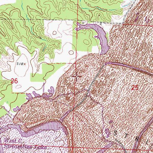 Topographic Map of Flack School (historical), IL