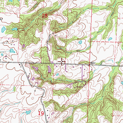 Topographic Map of Goddard School (historical), IL