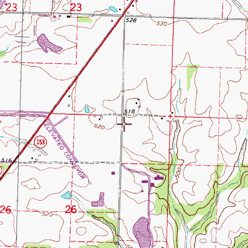 Topographic Map of Greenland School (historical), IL