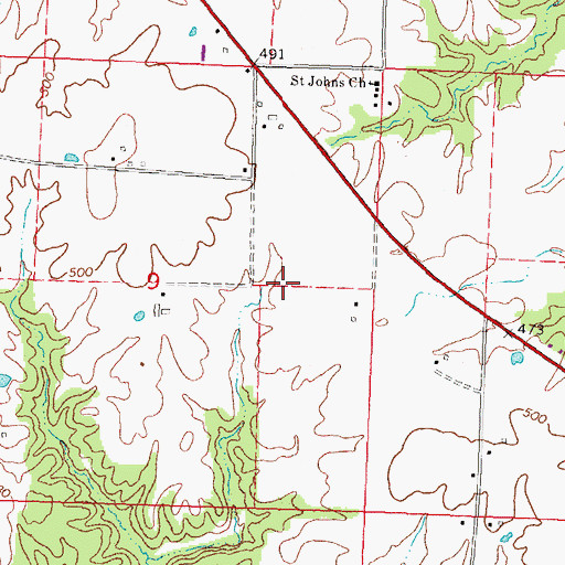Topographic Map of Hapke School (historical), IL