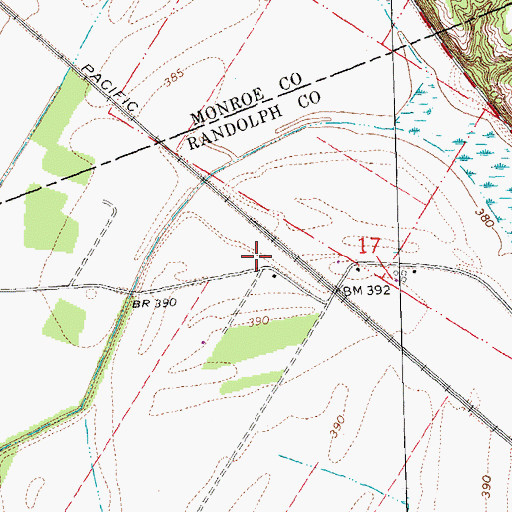 Topographic Map of Hoeff School (historical), IL