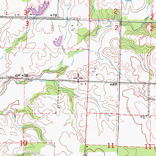 Topographic Map of McClinton School (historical), IL