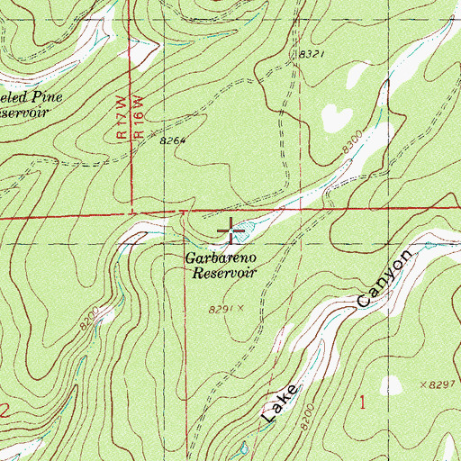 Topographic Map of Garbareno Reservoir, CO