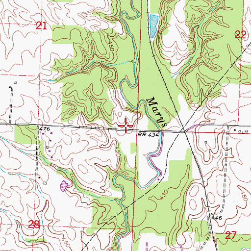 Topographic Map of New Yale School (historical), IL