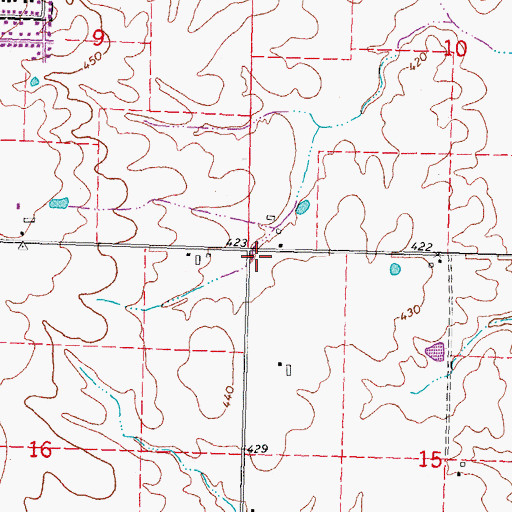 Topographic Map of Ohlwine School (historical), IL