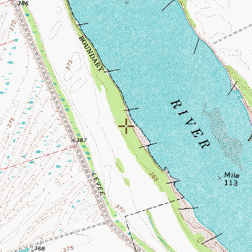 Topographic Map of Okaw Landing, IL