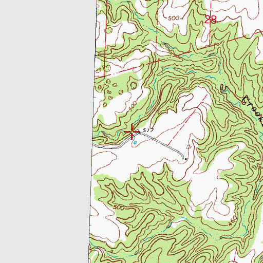 Topographic Map of Phegley School (historical), IL