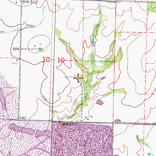 Topographic Map of Pleasant Hill School (historical), IL