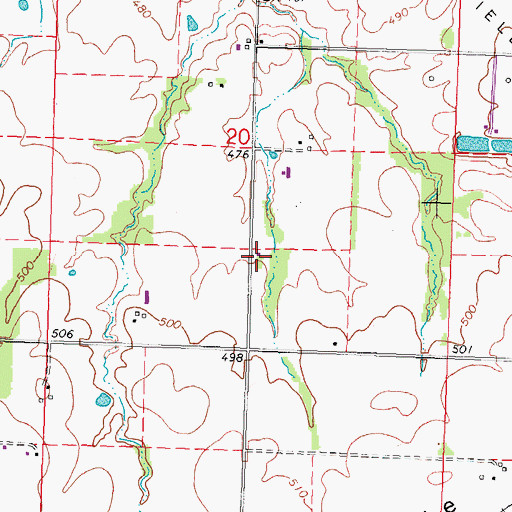 Topographic Map of Randall School (historical), IL