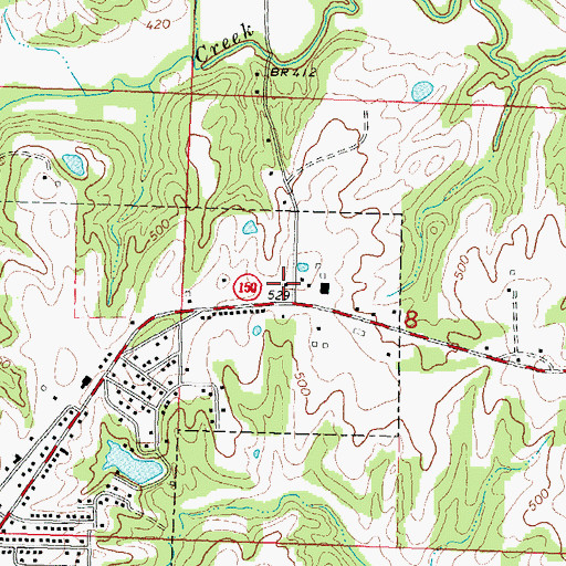 Topographic Map of Union School (historical), IL