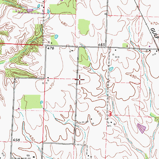 Topographic Map of Weldon School (historical), IL