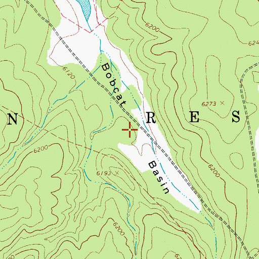 Topographic Map of Bobcat Basin, AZ