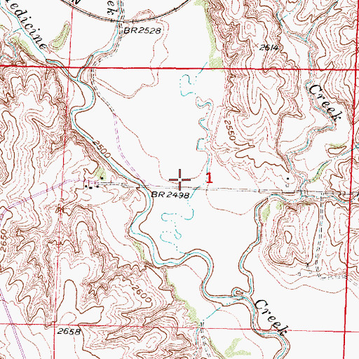 Topographic Map of Sunset Point Cemetery, NE