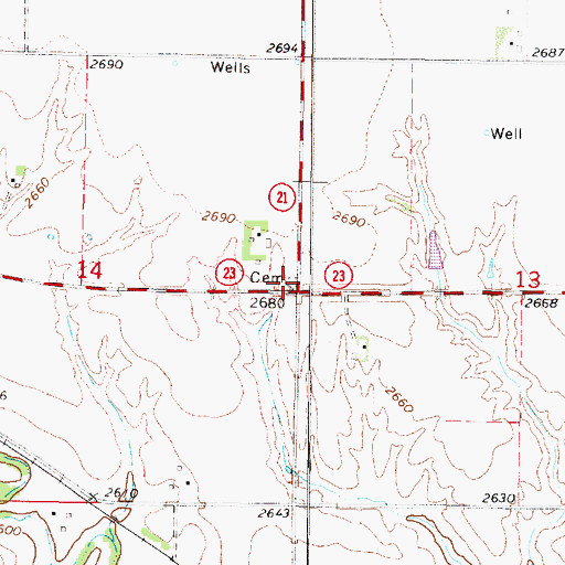 Topographic Map of Pioneer Cemetery, NE