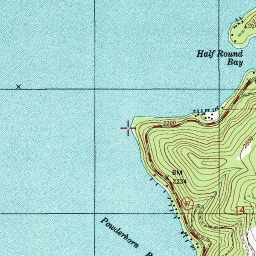 Topographic Map of Pugh Point, ID